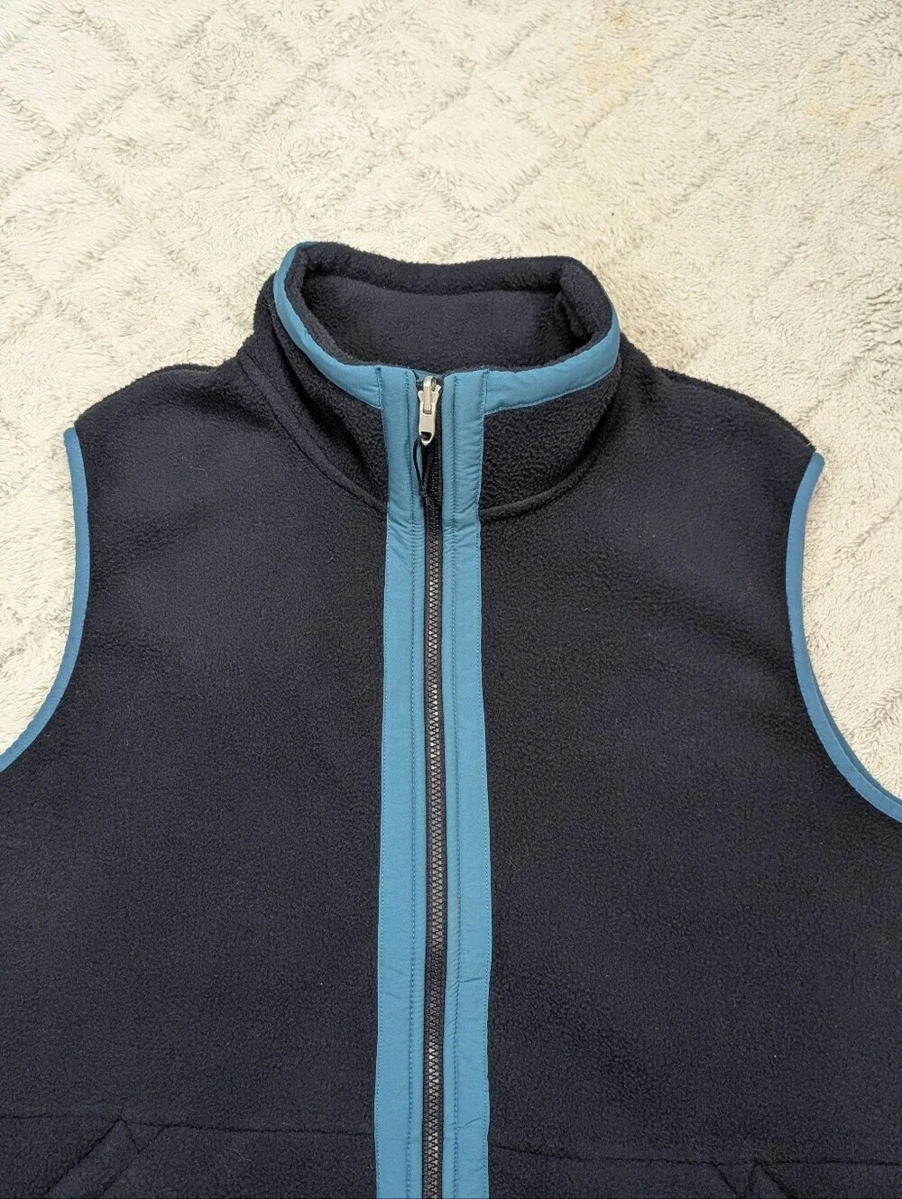 The North Face Vest Jacket Mens XL Blue Navy Carbondale Fleece Outdoor Casual